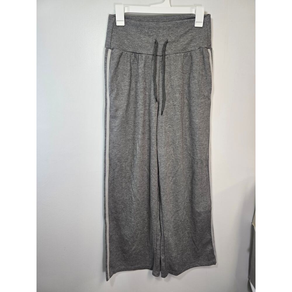 Halara Ribbed SoCinched High Waisted Tummy Control Wide Leg Color Block - Picture 8 of 16